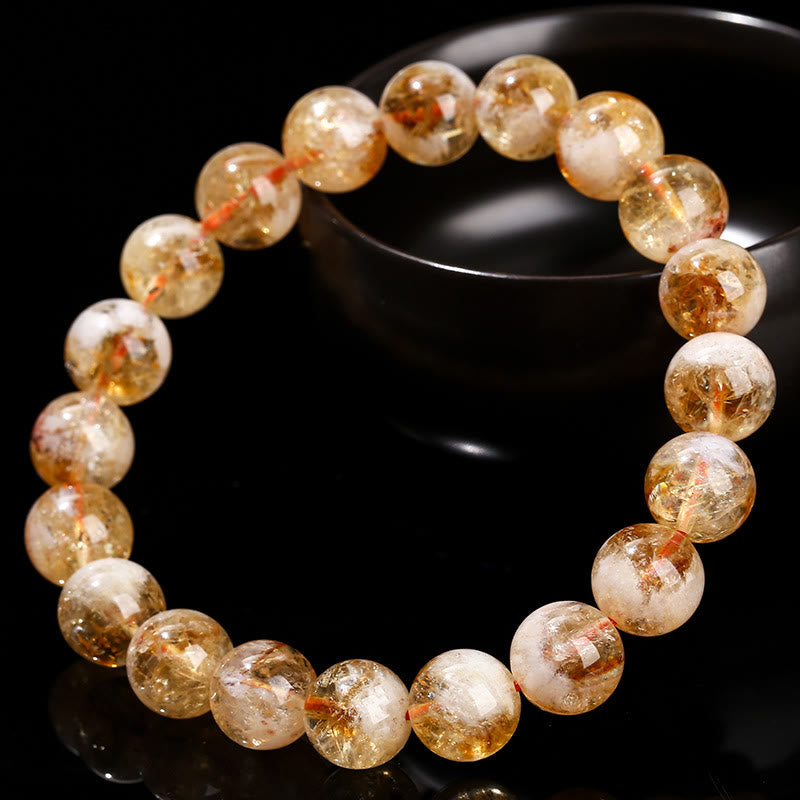 Nimara Ritual Natural Citrine Snowflake Crystal Prosperity Bracelet