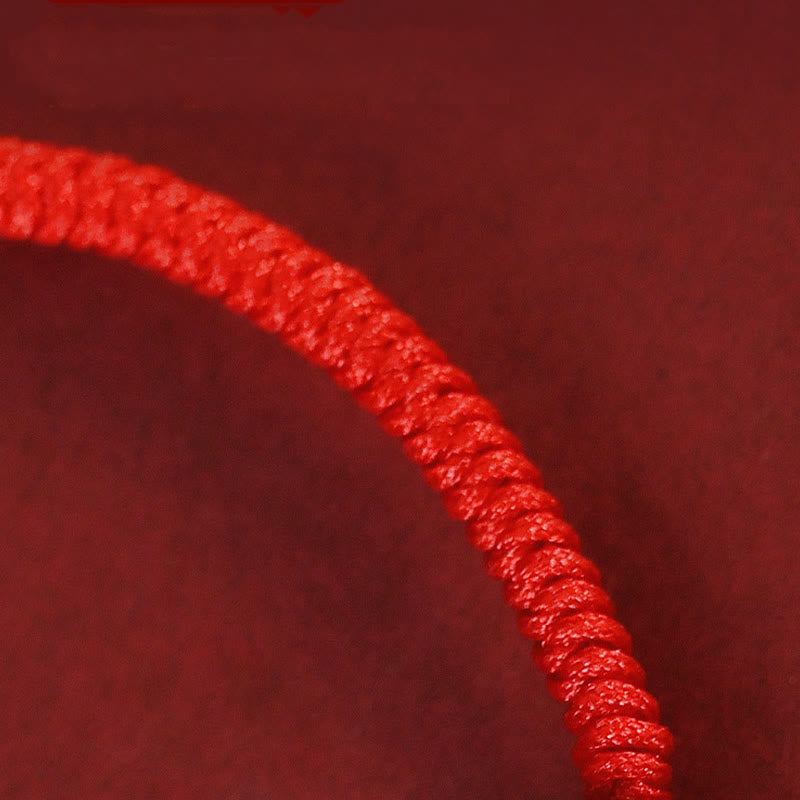 Nimara Ritual Handmade Red Agate Chinese Zodiac Red String Braided Protection Bracelet