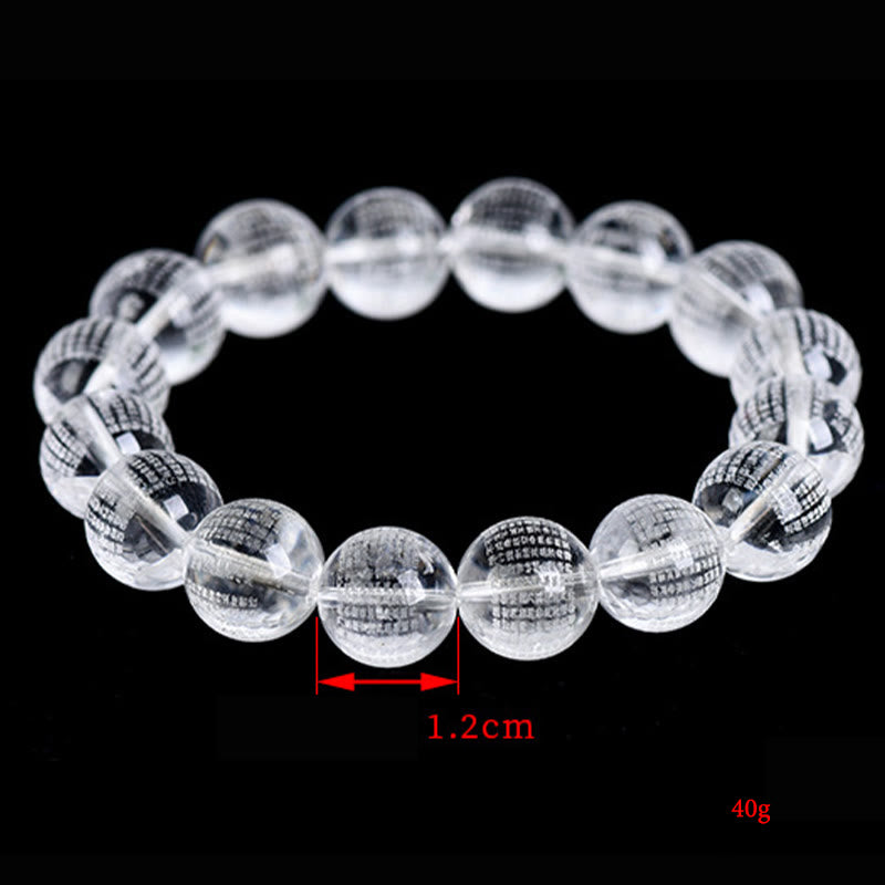 Nimara Ritual Heart Sutra Natural White Crystal Protection Bracelet