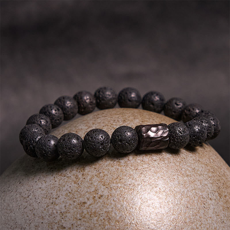 Nimara Ritual Lava Rock Ebony Wood Tiger Eye Healing Bracelet