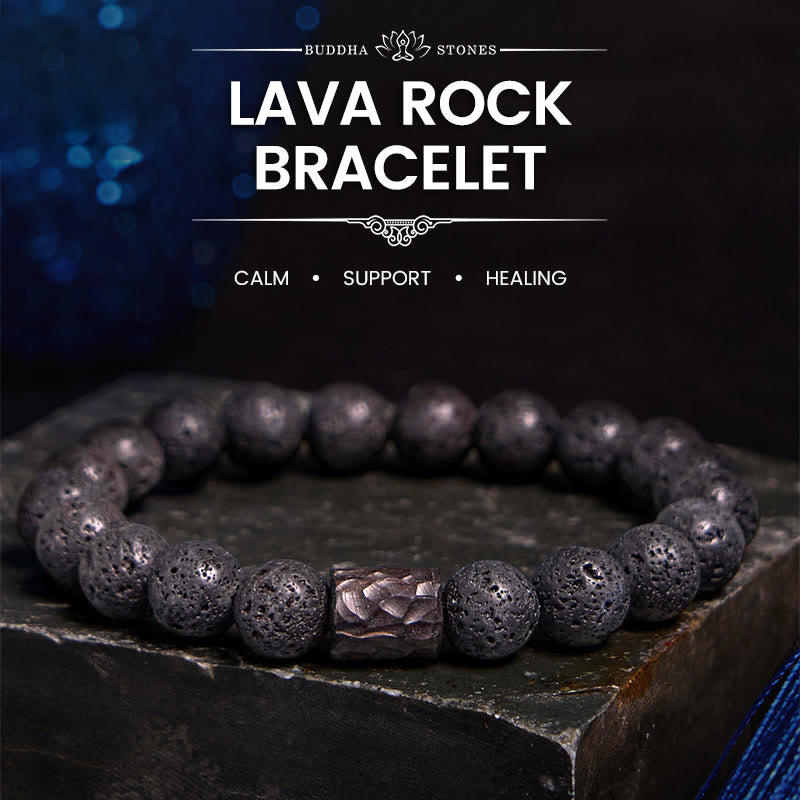Nimara Ritual Lava Rock Ebony Wood Tiger Eye Healing Bracelet