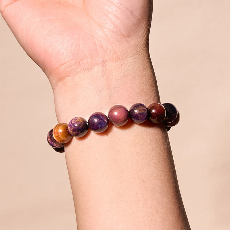 Nimara Ritual Natural Purple Tiger Eye Protection Strength Bracelet
