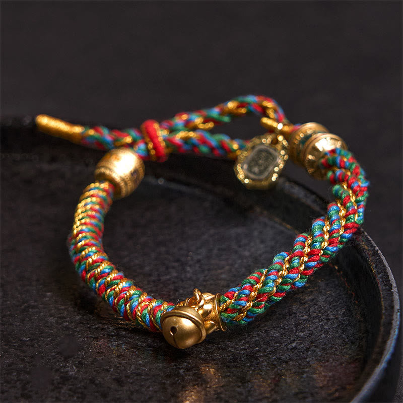 Nimara Ritual Tibetan Om Mani Padme Hum Carved Zakiram Goddess of Wealth Charm Amulet Bracelet