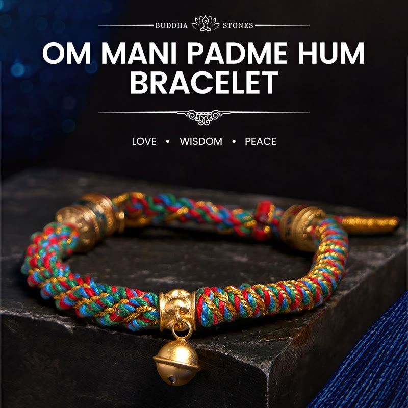 Nimara Ritual Tibetan Om Mani Padme Hum Carved Zakiram Goddess of Wealth Charm Amulet Bracelet