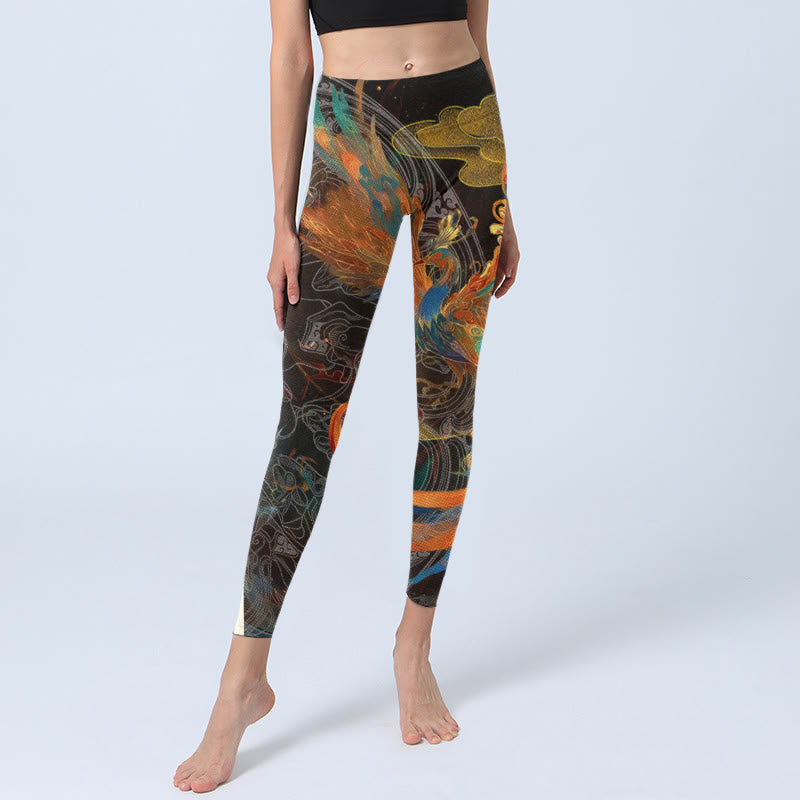Nimara Ritual Vibrant Phoenix Gym Leggings Women's Yoga Pants