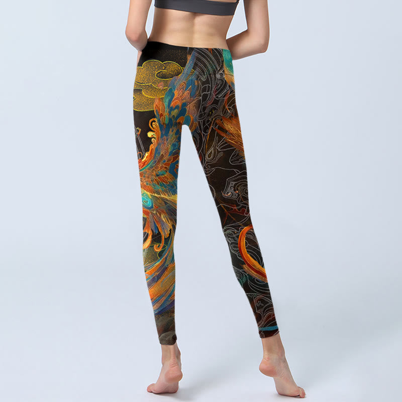 Nimara Ritual Vibrant Phoenix Gym Leggings Women's Yoga Pants