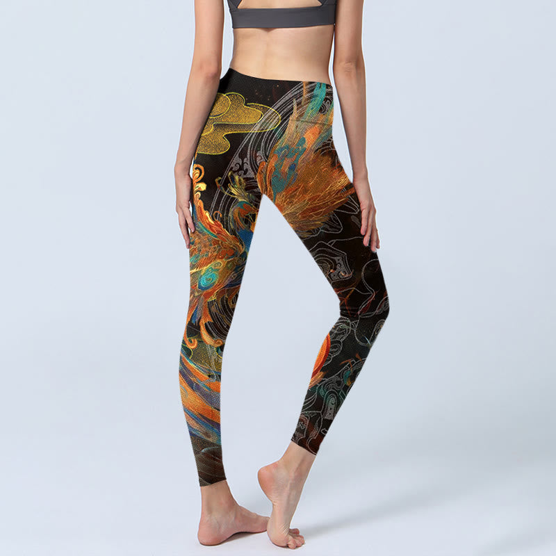 Nimara Ritual Vibrant Phoenix Gym Leggings Women's Yoga Pants