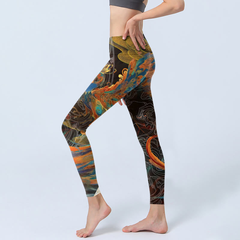 Nimara Ritual Vibrant Phoenix Gym Leggings Women's Yoga Pants
