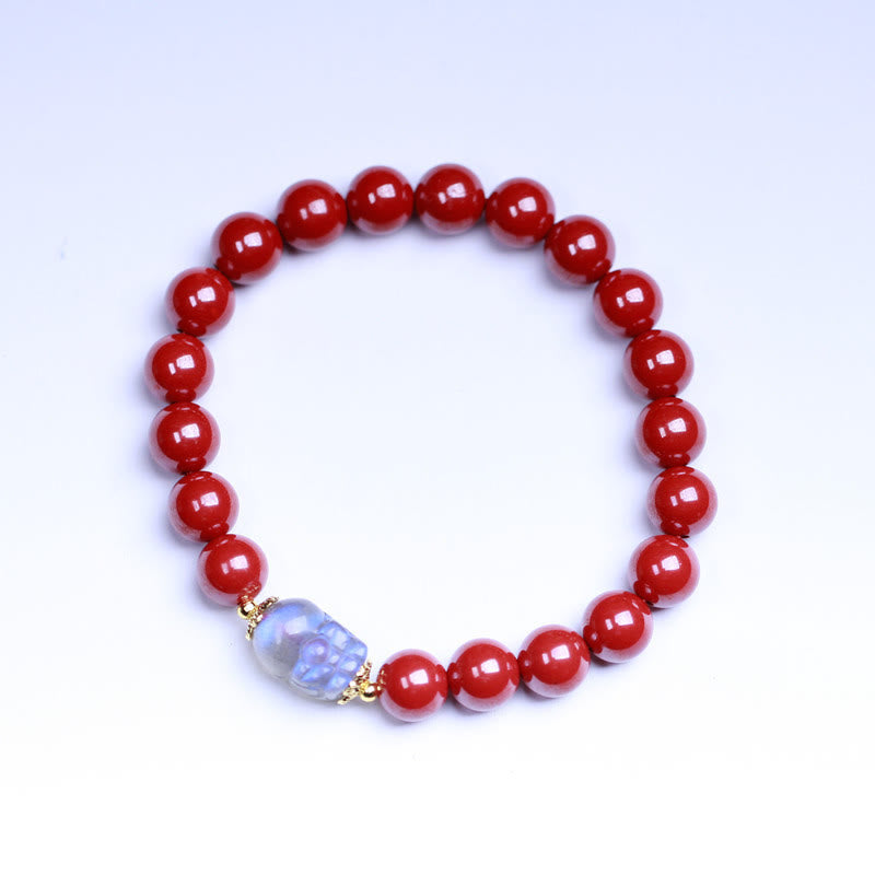 Nimara Ritual Cinnabar Moonstone PiXiu Blessing Bracelet