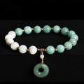 Nimara Ritual Jade Trochus Horseshoe Snail Peace Buckle Charm Abundance Bracelet