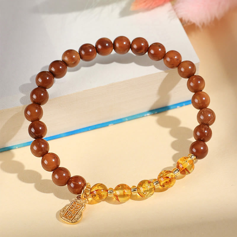 Nimara Ritual Green Phantom Citrine Rutilated Quartz Super Seven Crystal Confidence Bracelet