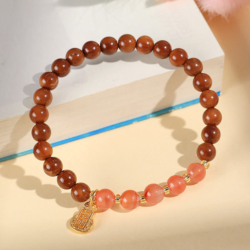 Nimara Ritual Green Phantom Citrine Rutilated Quartz Super Seven Crystal Confidence Bracelet