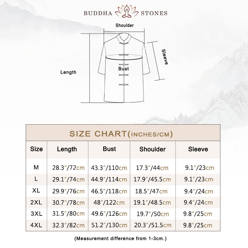 Nimara Ritual Frog-Button Fu Character Dragon Bamboo Leaf Chinese Tang Suit Short Sleeve Shirt Linen With Pockets