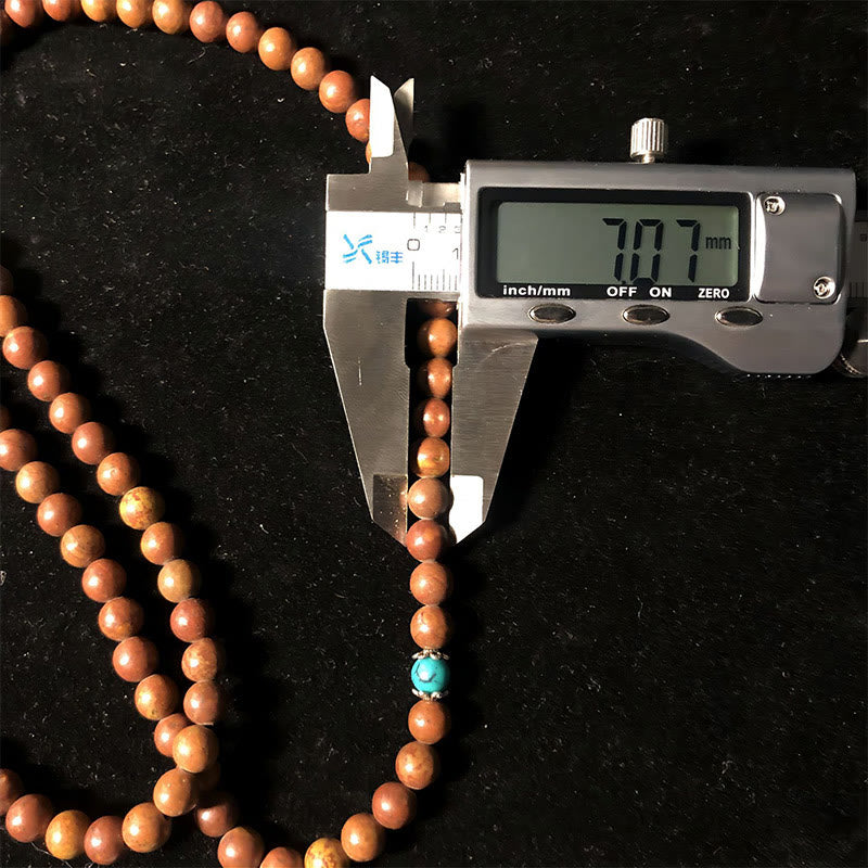 Nimara Ritual 108 Mala Beads Bian Stone Healing Bracelet