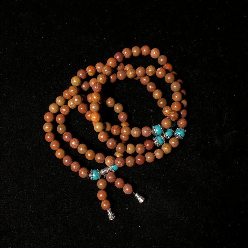 Nimara Ritual 108 Mala Beads Bian Stone Healing Bracelet