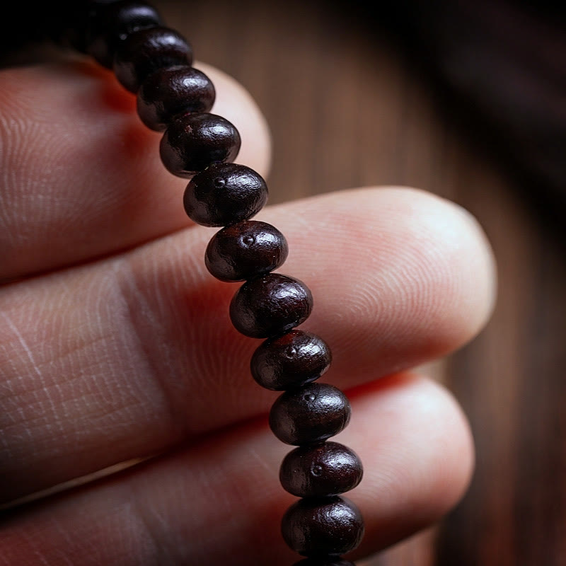 Nimara Ritual 108 Mala Beads Bowl Bodhi Seed Colored Rope Peace Bracelet