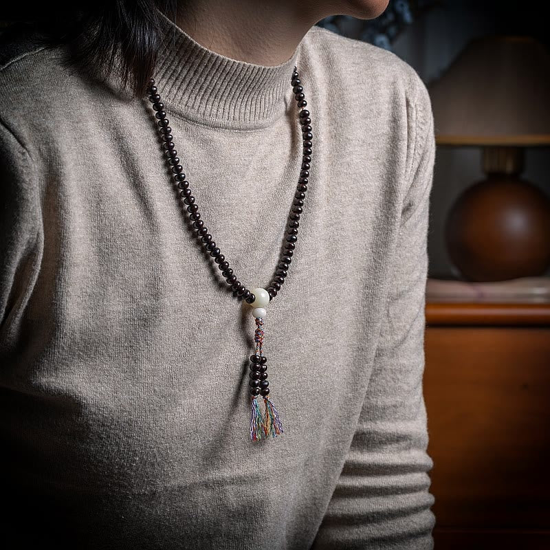 Nimara Ritual 108 Mala Beads Bowl Bodhi Seed Colored Rope Peace Bracelet