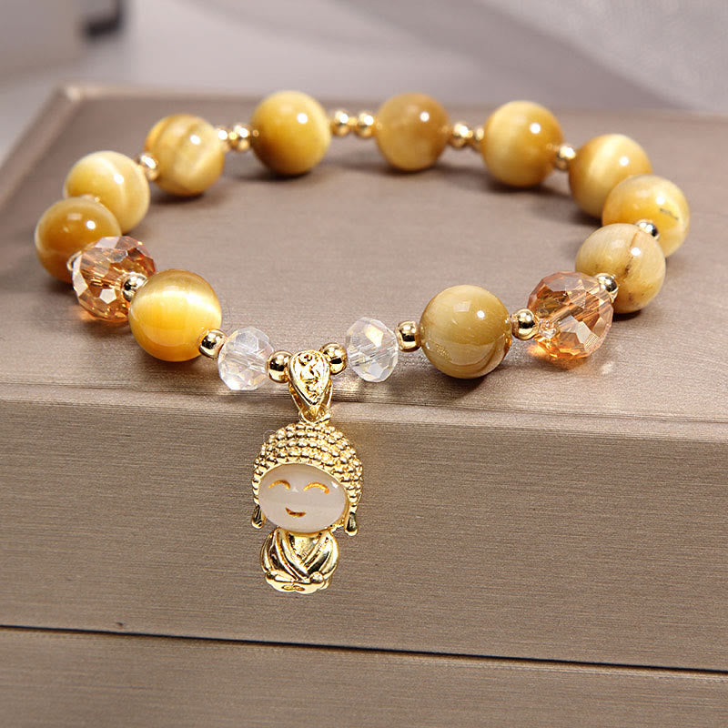Nimara Ritual Yellow Tiger Eye Meditation Buddha Protection Bracelet