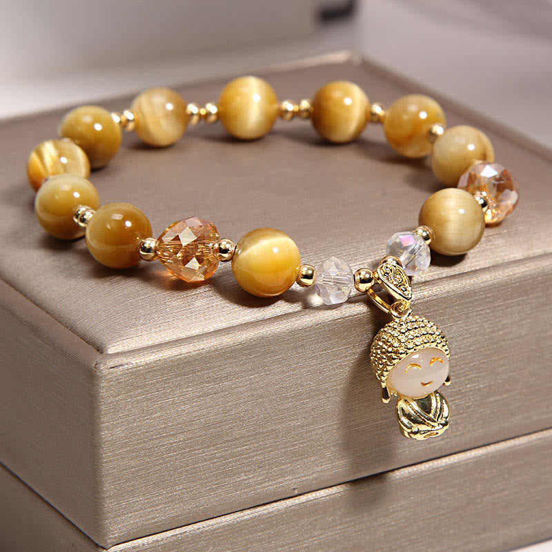 Nimara Ritual Yellow Tiger Eye Meditation Buddha Protection Bracelet