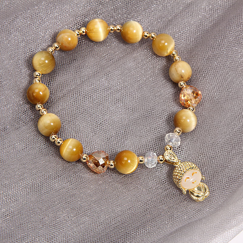 Nimara Ritual Yellow Tiger Eye Meditation Buddha Protection Bracelet