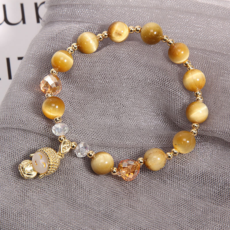 Nimara Ritual Yellow Tiger Eye Meditation Buddha Protection Bracelet