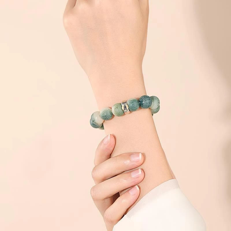 Peace Harmony Chinese Zodiac Natal Buddha Bodhi Seed Om Mani Padme Hum Engraved Bracelet