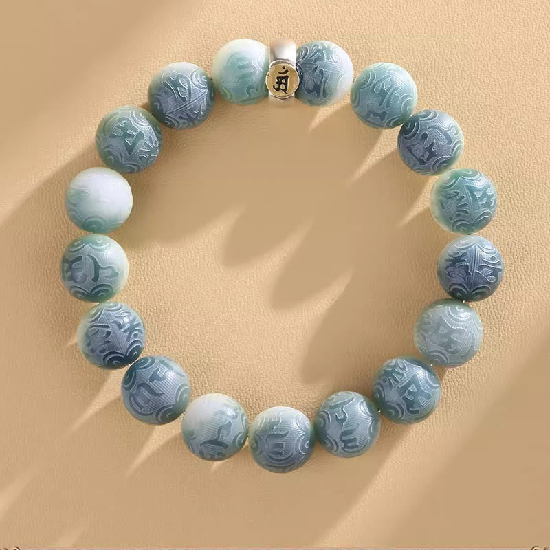 Nimara Ritual Chinese Zodiac Natal Buddha Bodhi Seed Om Mani Padme Hum Engraved Wisdom Bracelet