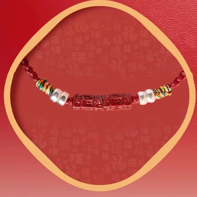 Nimara Ritual 925 Sterling Silver Om Mani Padme Hum Cinnabar Blessing Child Adult Bracelet