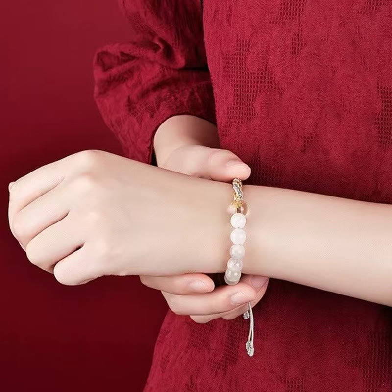 Nimara Ritual Five Elements Various Crystal Agate Wealth Reincarnation Knot Braid Bracelet