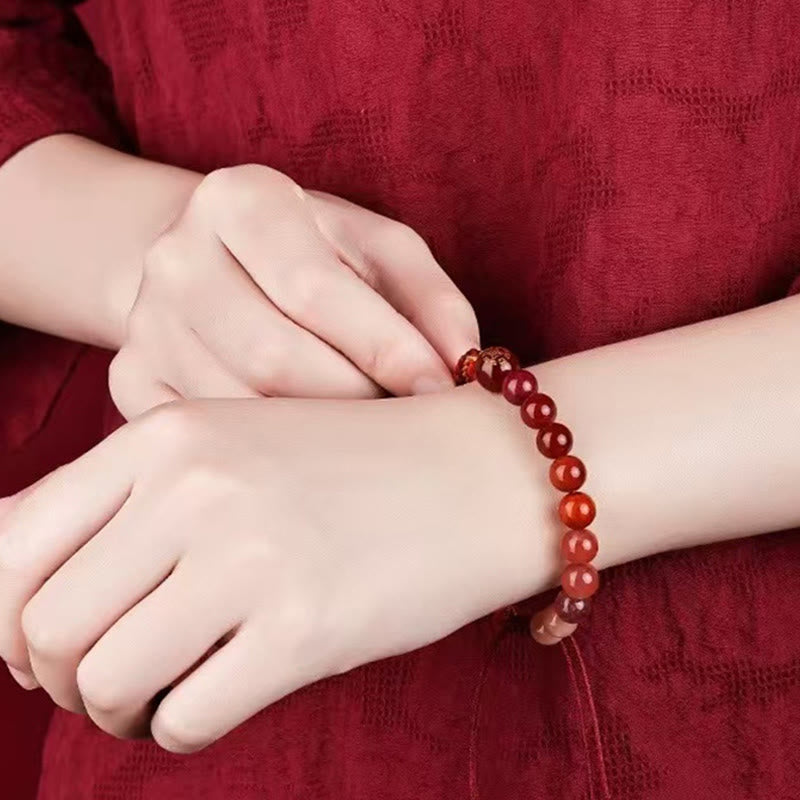 Nimara Ritual Five Elements Various Crystal Agate Wealth Reincarnation Knot Braid Bracelet