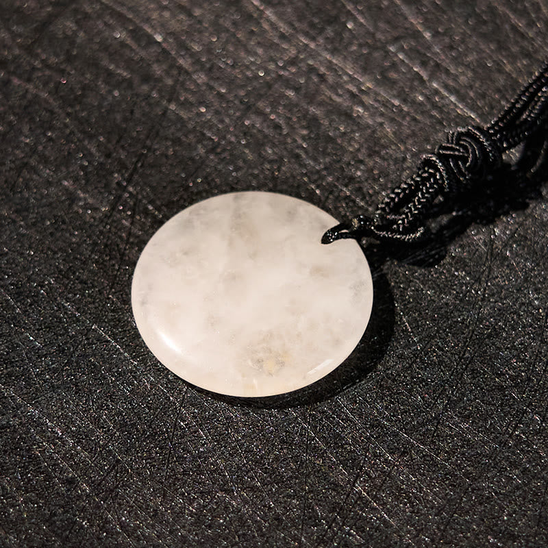 Nimara Ritual Vairocana Tathagata Sanskrit Mantra Various Crystal Black Obsidian Green Aventurine Strength Necklace Pendant