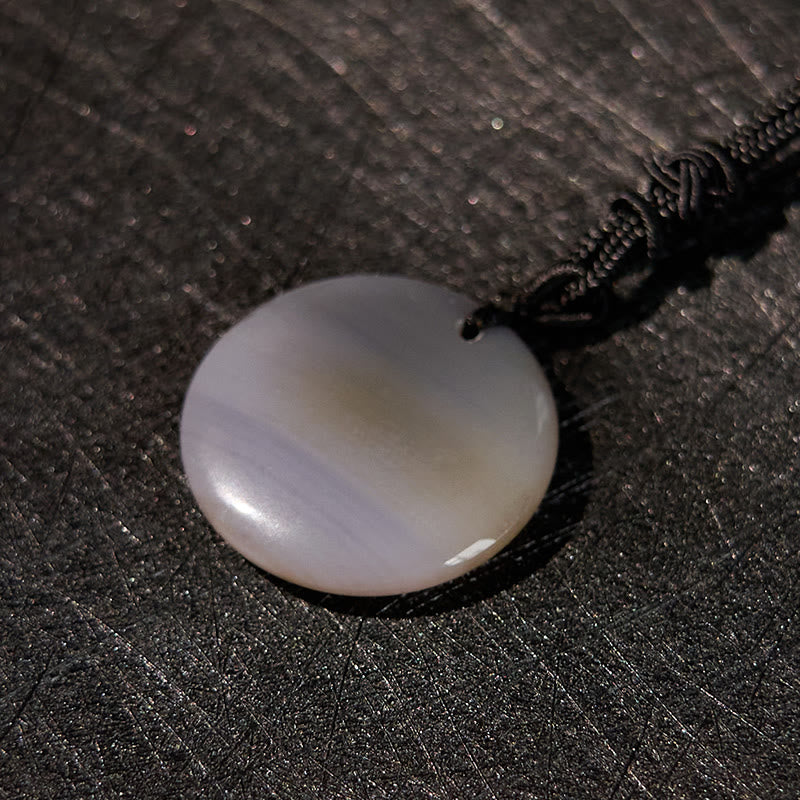 Nimara Ritual Vajra Dorje Sanskrit Pattern Natural Various Crystal Black Obsidian Fulfilment Necklace Pendant