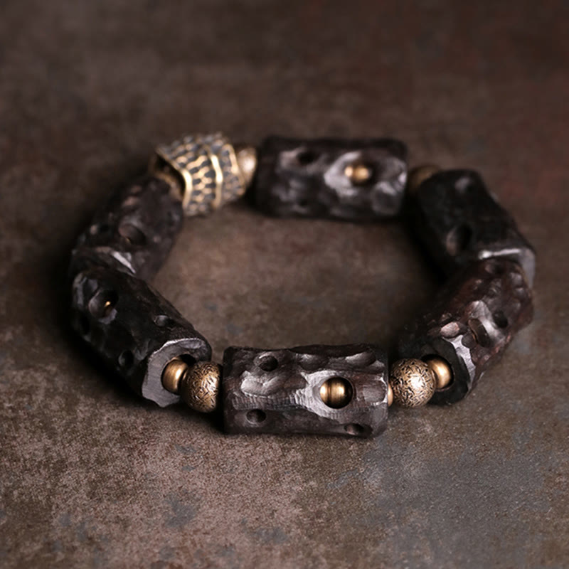 Nimara Ritual Ebony Wood Copper Brass Calm Bracelet
