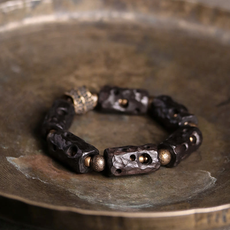 Nimara Ritual Ebony Wood Copper Brass Calm Bracelet