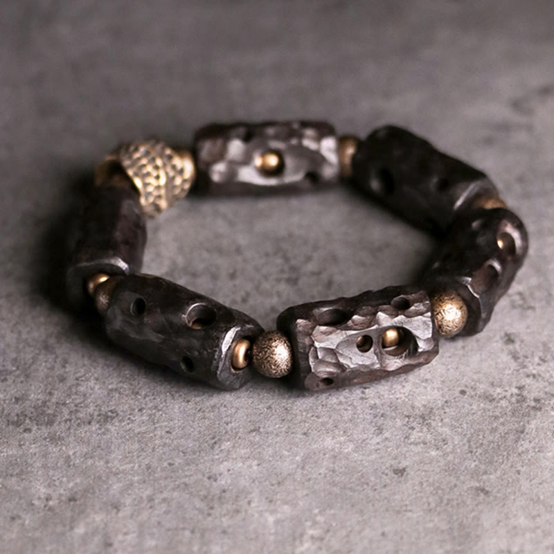 Nimara Ritual Ebony Wood Copper Brass Calm Bracelet