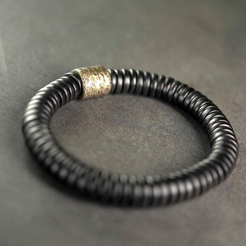 Nimara Ritual Ebony Wood Copper Brass Calm Bracelet