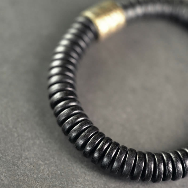 Nimara Ritual Ebony Wood Copper Brass Calm Bracelet