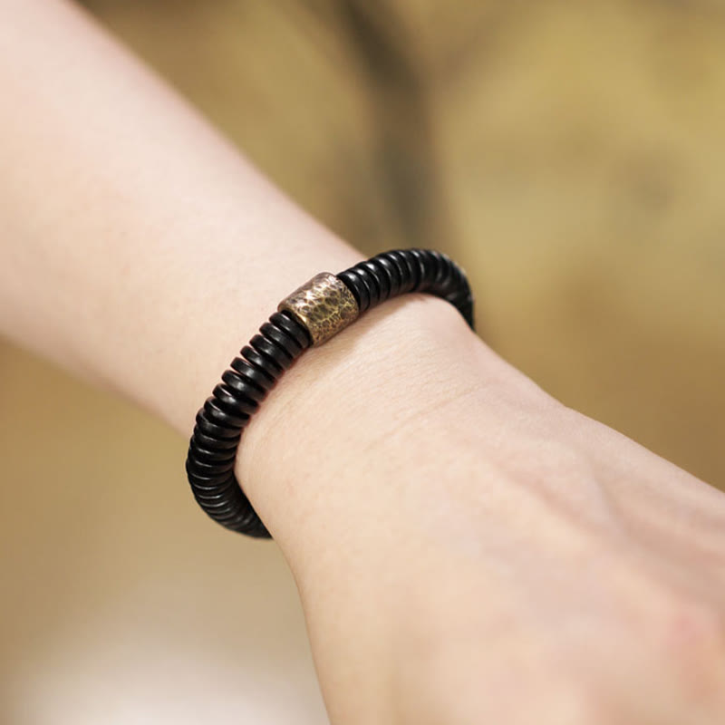 Nimara Ritual Ebony Wood Copper Brass Calm Bracelet