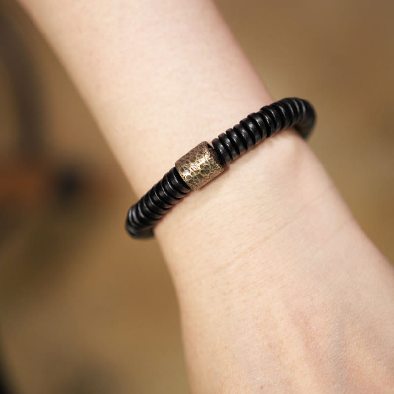Nimara Ritual Ebony Wood Copper Brass Calm Bracelet