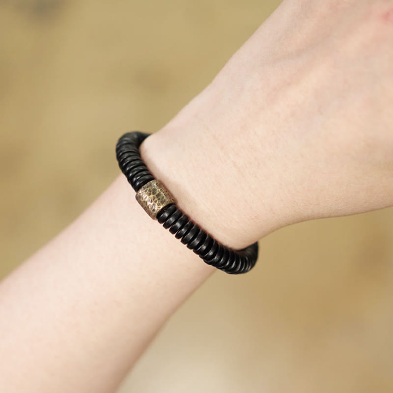 Nimara Ritual Ebony Wood Copper Brass Calm Bracelet