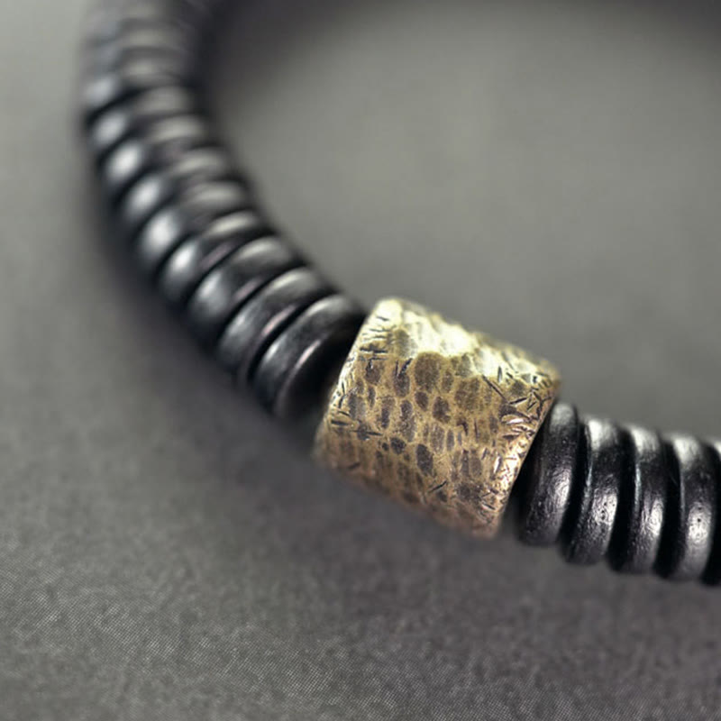 Nimara Ritual Ebony Wood Copper Brass Calm Bracelet