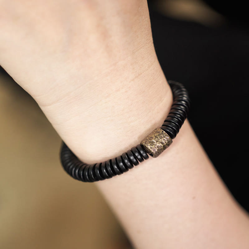 Nimara Ritual Ebony Wood Copper Brass Calm Bracelet