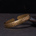 Nimara Ritual Hundred Blessings Fu Character Copper Brass Luck Bracelet Bangle