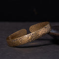 Nimara Ritual Dragon And Phoenix Playing With A Pearl Carved Copper Brass Luck Protection Bracelet Bangle