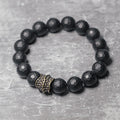 Nimara Ritual Matte Frosting Black Onyx Copper Brass Protection Bracelet