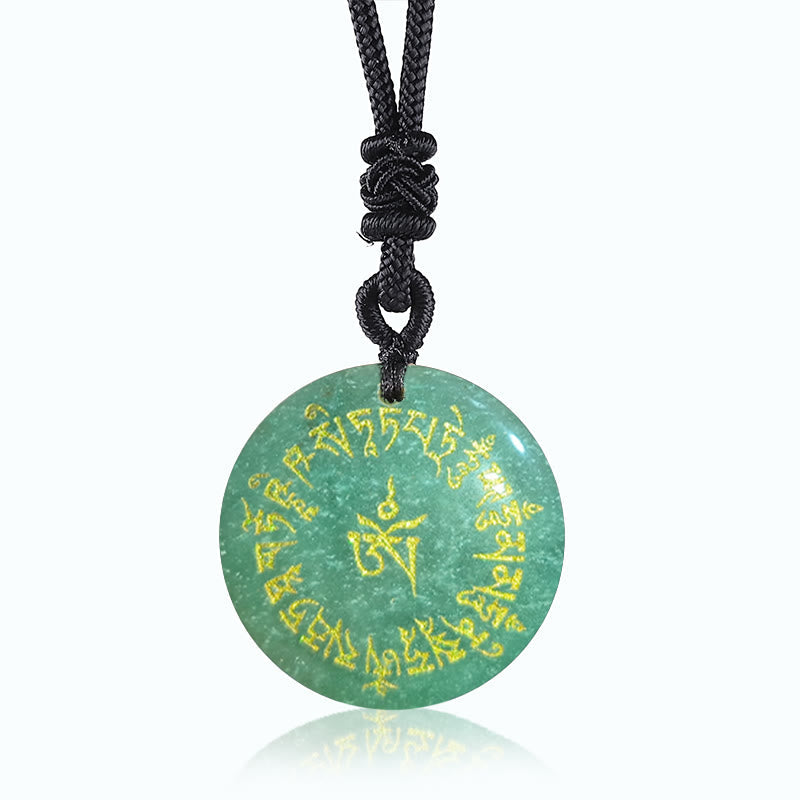 Nimara Ritual Fortune-gathering Mantra Natural Various Crystal Black Obsidian Fulfilment Necklace Pendant