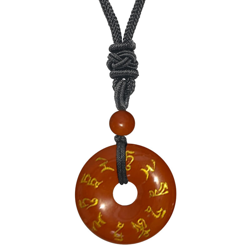 Nimara Ritual Green Tara Mantra Natural Various Crystal Black Obsidian Fulfilment Necklace Pendant