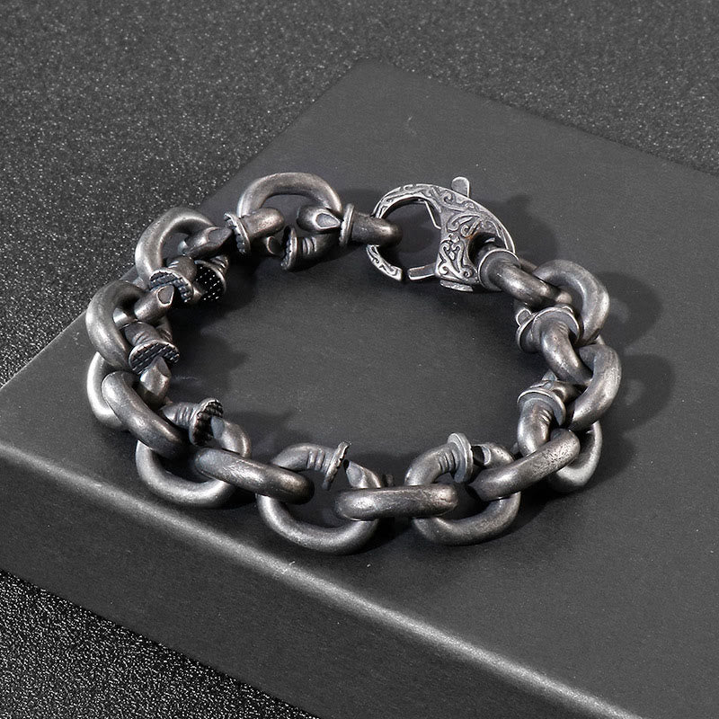 Nimara Ritual Square Rivets Titanium Steel Good Luck Balance Bracelet