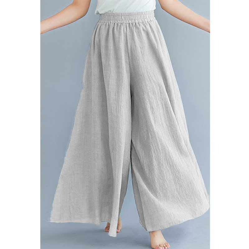 Nimara Ritual Women Casual Loose Cotton Linen Wide Leg Pants For Yoga Dance