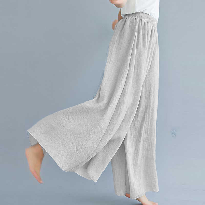 Nimara Ritual Women Casual Loose Cotton Linen Wide Leg Pants For Yoga Dance
